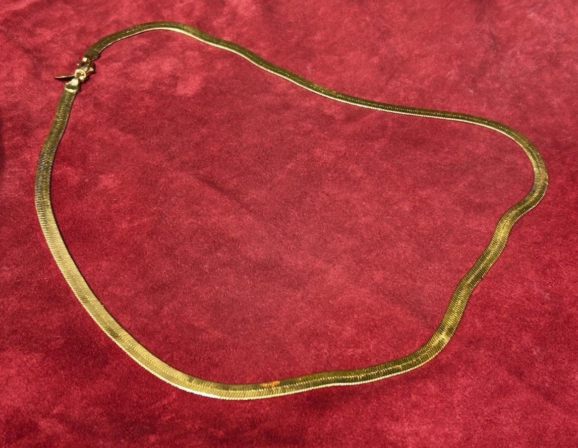 Premier Designs Wheat Chain Necklace 23in Gold Tone Thick Vintage Classic