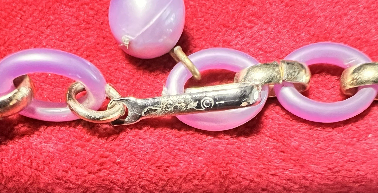 Vtg Coro Necklace Gold Tone Purple Pink White Crystal Flower Motif Adjustable