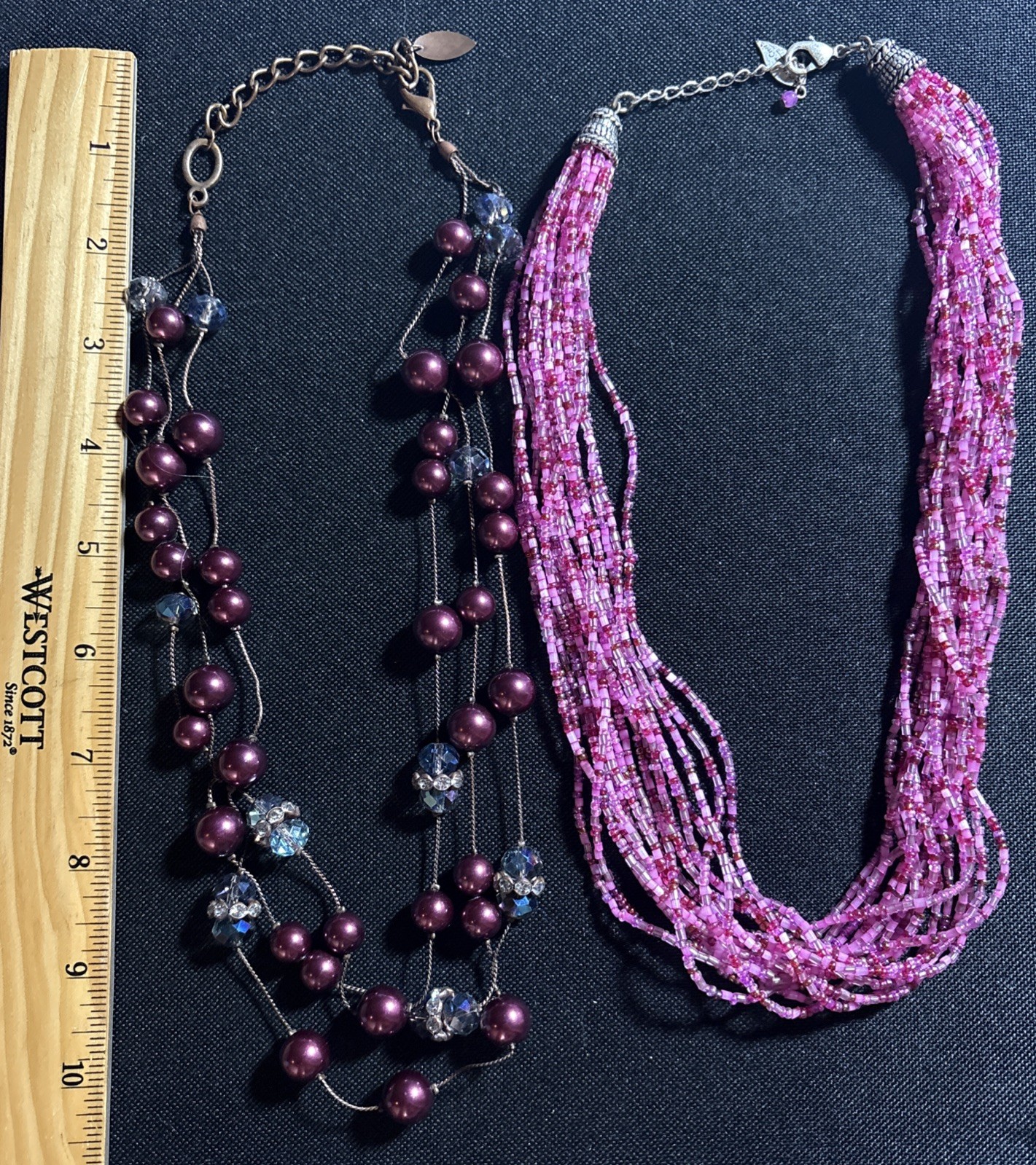 Vintage Coldwater Creek Jewelry Pink Beaded Beads Necklace