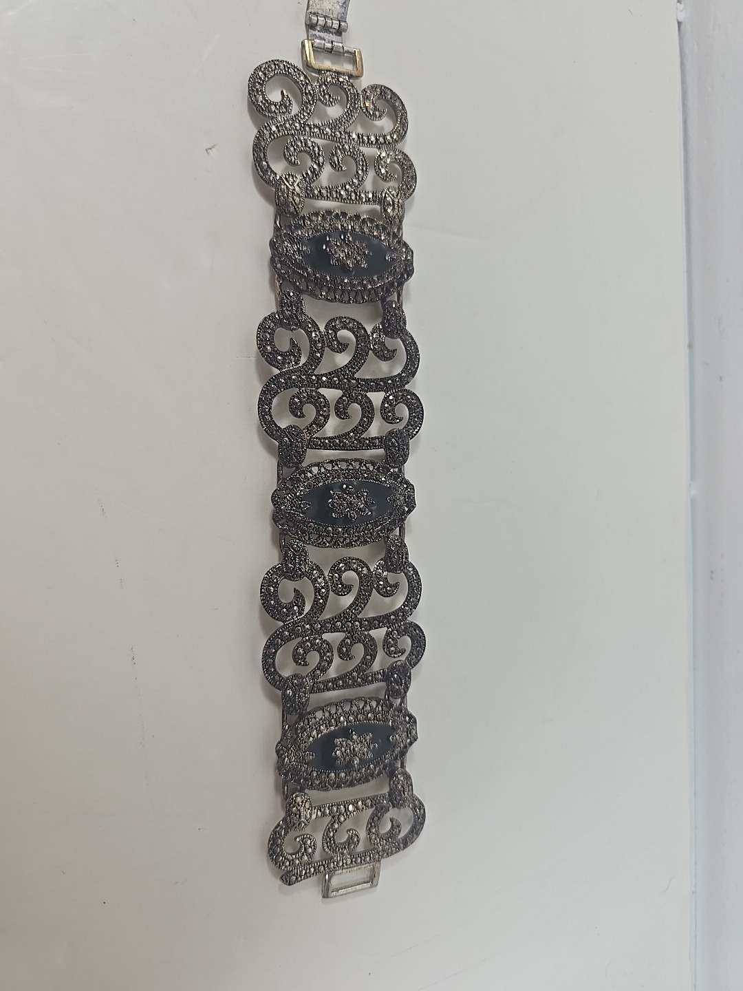 Vintage Victorian Wide Revival Bracelet Edwardian Design 8″ x 1 1/2″