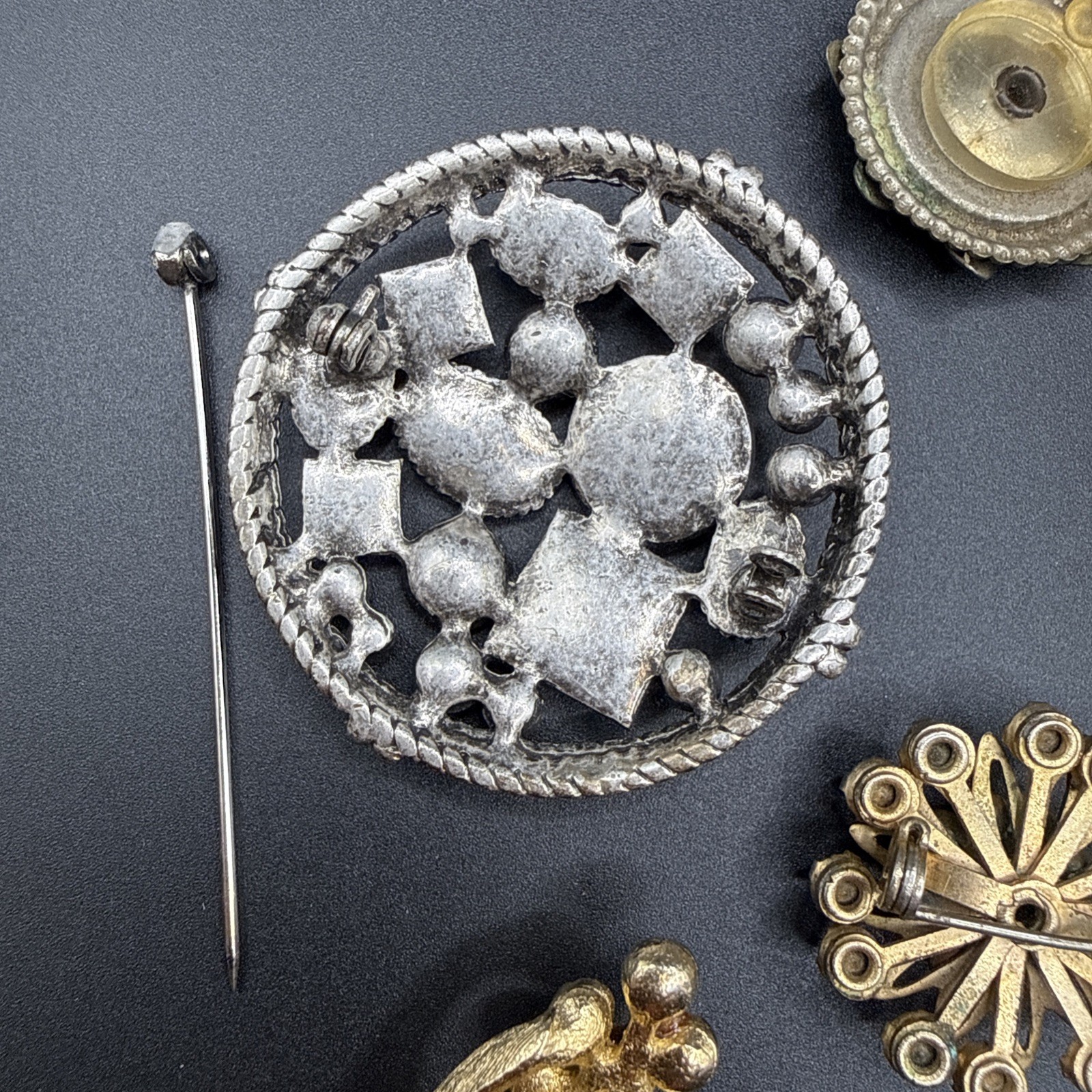 Vintage Brooch Lot For Repair Coro Unsigned Antique