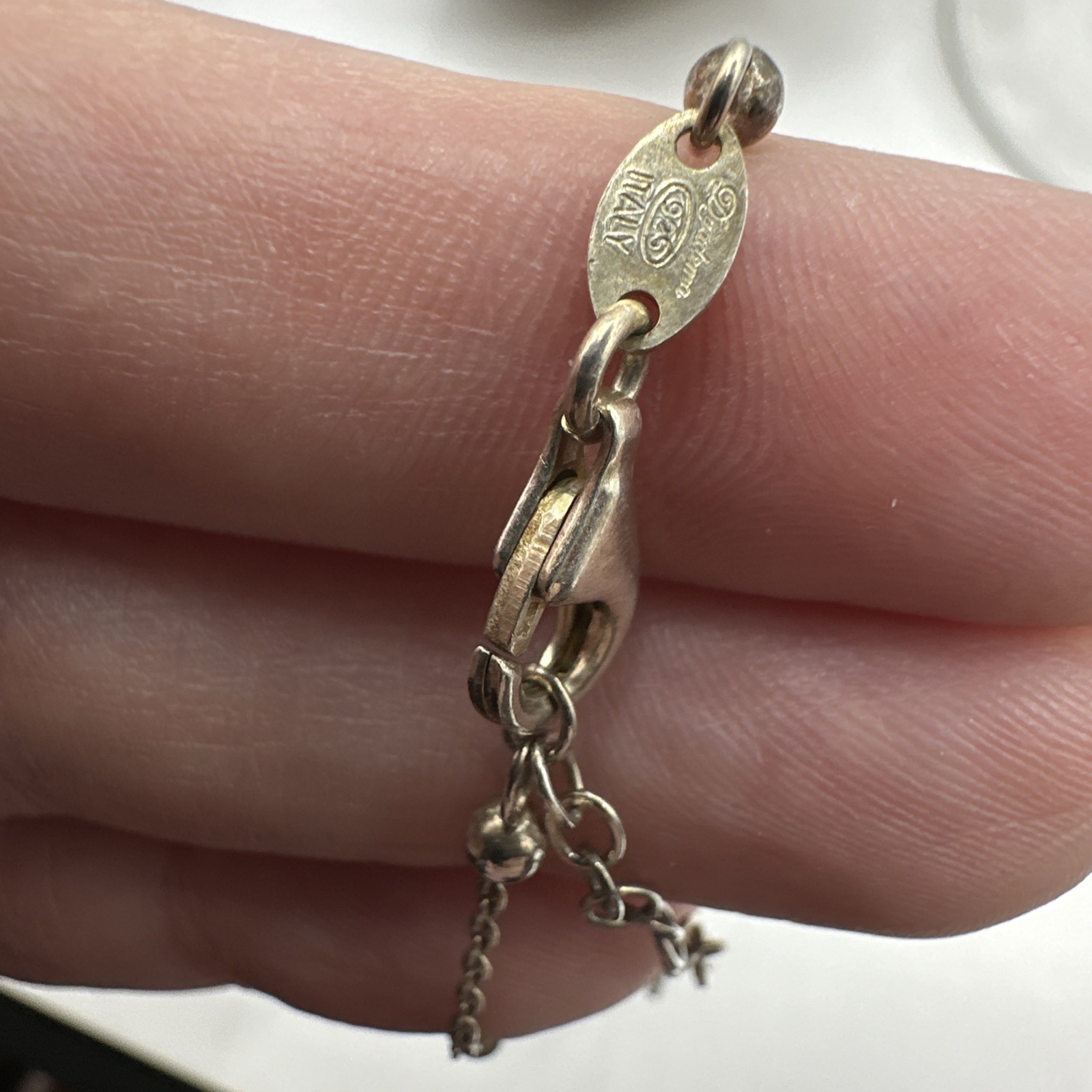 925 Vermeil Gold Over Sterling Silver Dyadema Rosary Bracelet Mary 6.5-8” NWT