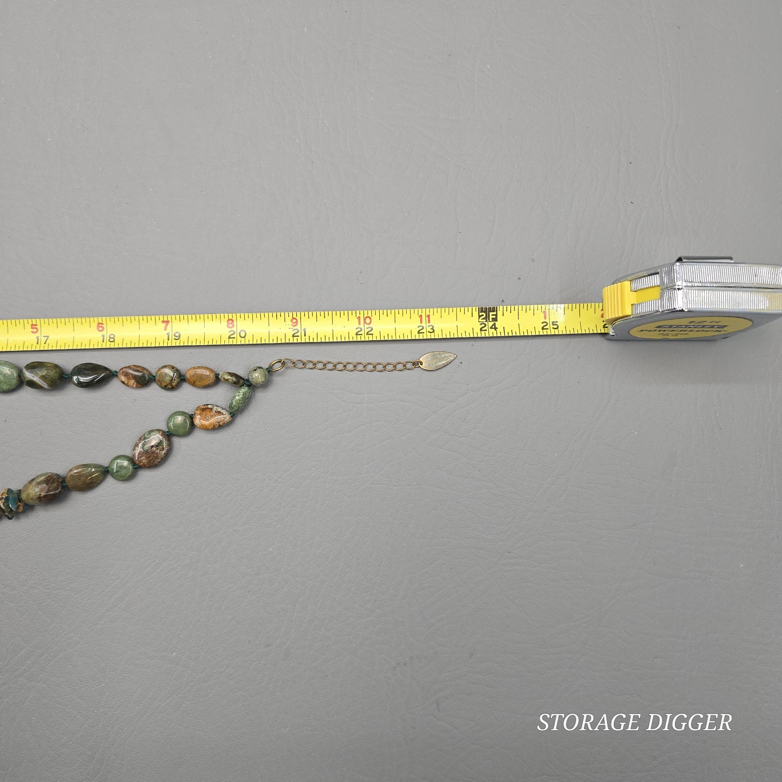 VTG Coldwater Creek Double Strand Beaded Necklace Gold Tone Green Mixed Stone