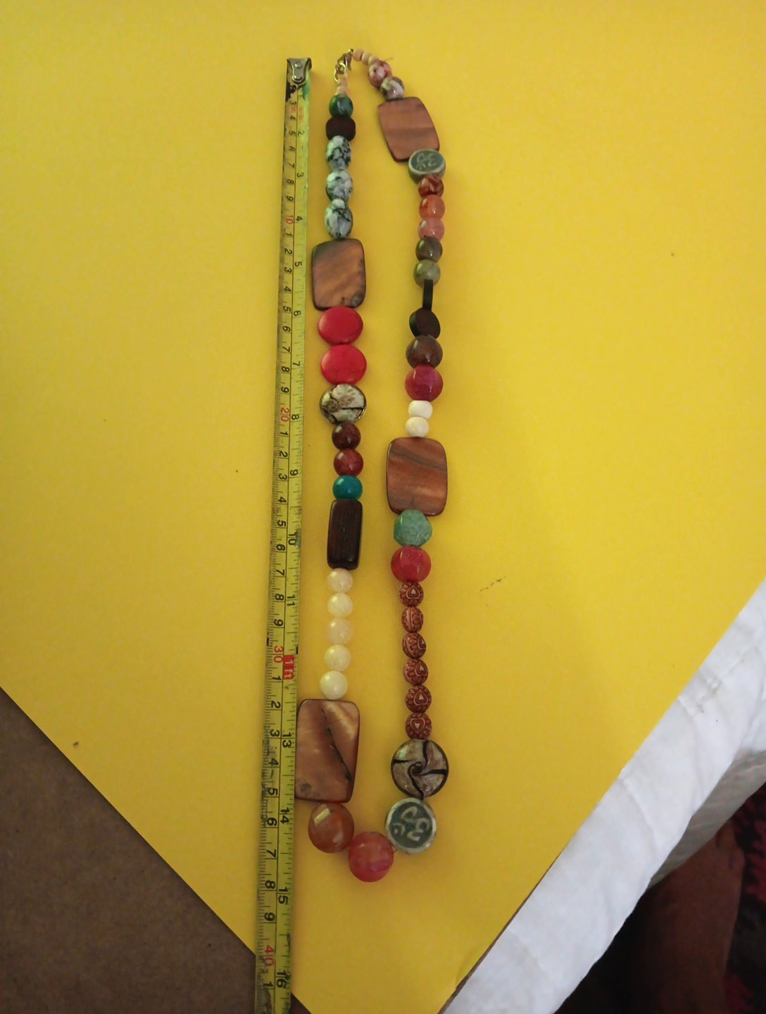 Vtg Fun Bead/Wood & Stone & Necklace Multi Colors/Shapes