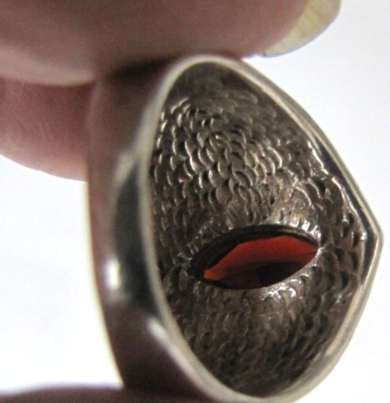 CW Sterling Silver Garnet Marcasite Ring Red Marquise Stone Missing Marcasites
