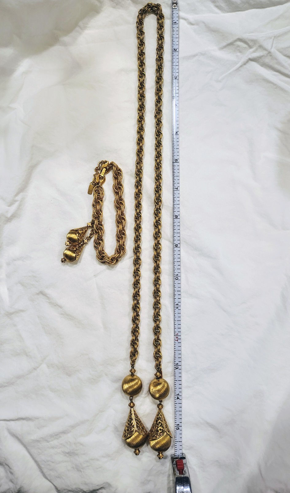 Vintage 1961 Signed Monet Bolero Necklace & Bracelet Jewelry Set for Collectors