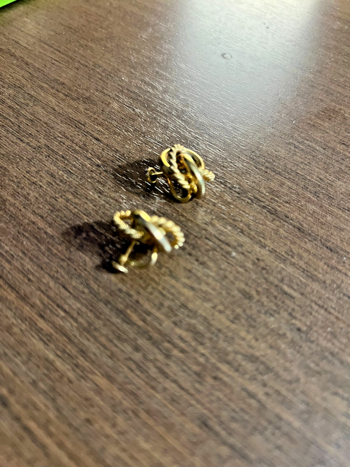Vintage 12kt Gold Filled Infinity Knot Screw Back Earrings
