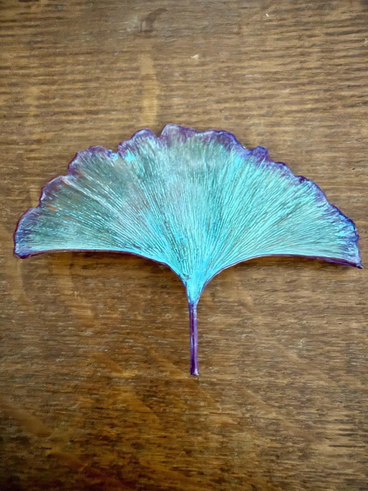Nature’s Creations Leaf Brooch/Pin Gold Tone Metal Signed with tags