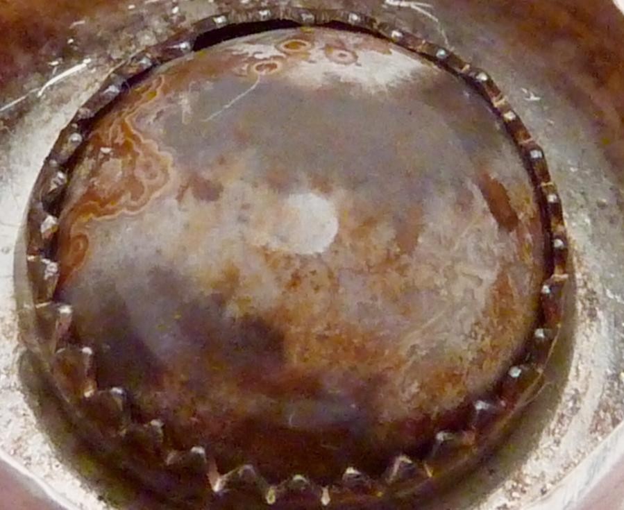 Vintage Southwest Santa Fe Style Sterling Silver Jasper Shadowbox Pendant 27517