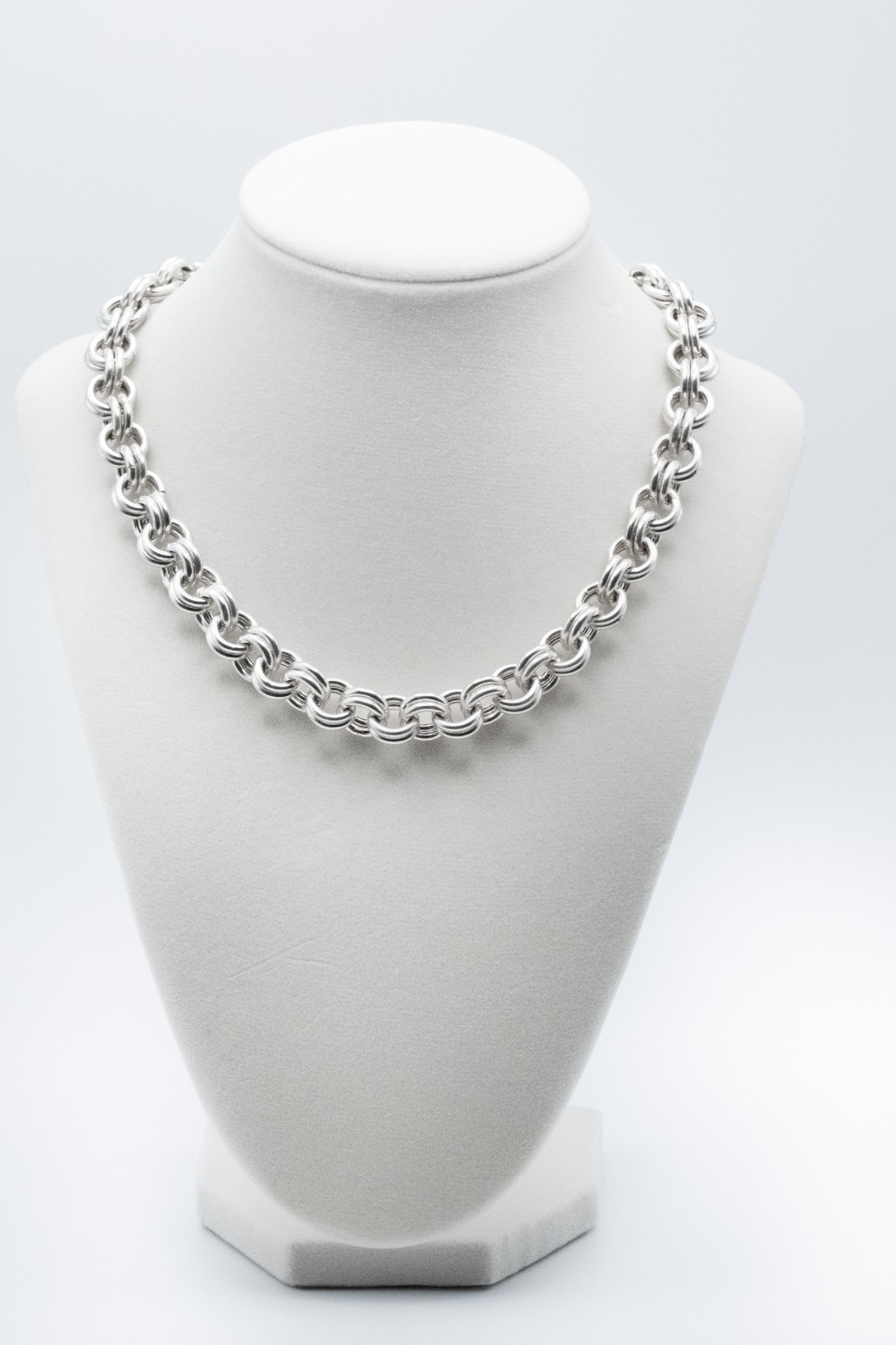 Sterling Silver 925 Italy Heavy Thick Double Rolo Link Chain Necklace 58 g