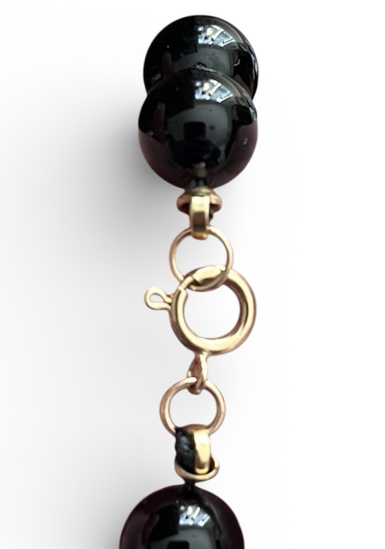 Vintage 14k Gold, Black Onyx And Genuine Pearl Jewelry Suite