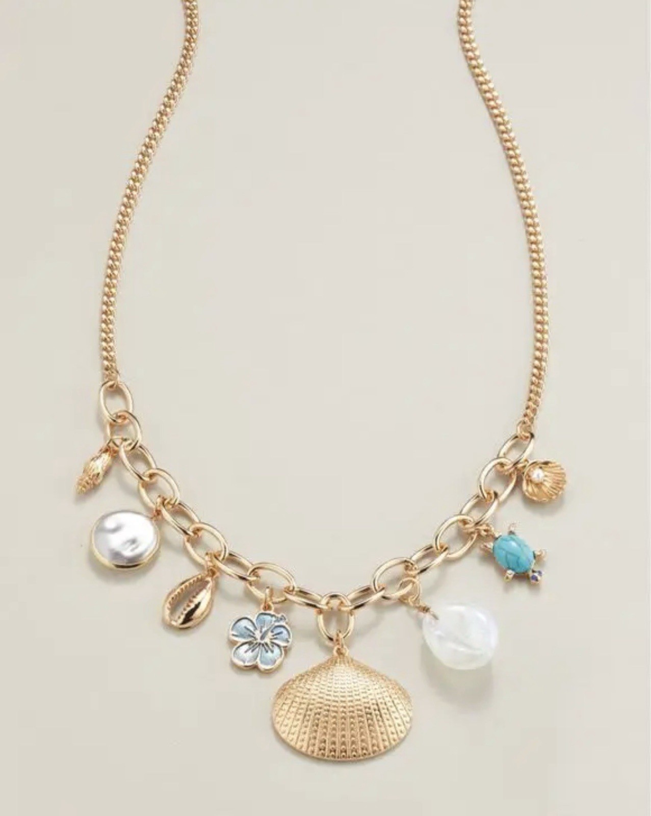 Avon Charm Medley Link Necklace 16.5 Inches Long. Brand New In Original Package