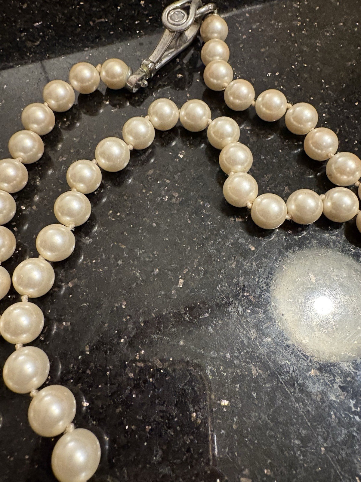 Vintage 23’ Henri Bendel Faux Pearl Necklace- has some discoloration