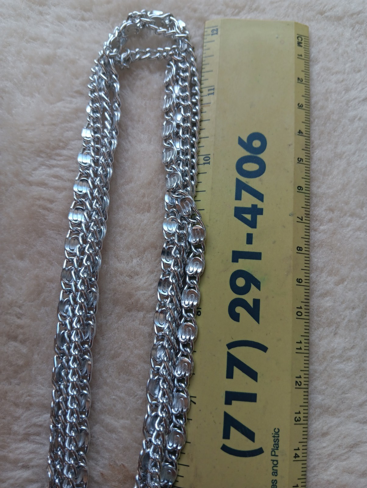 Vintage Sarah Coventry 4 Strand Chain Silver Tone Link Necklace Fashion Jewelry