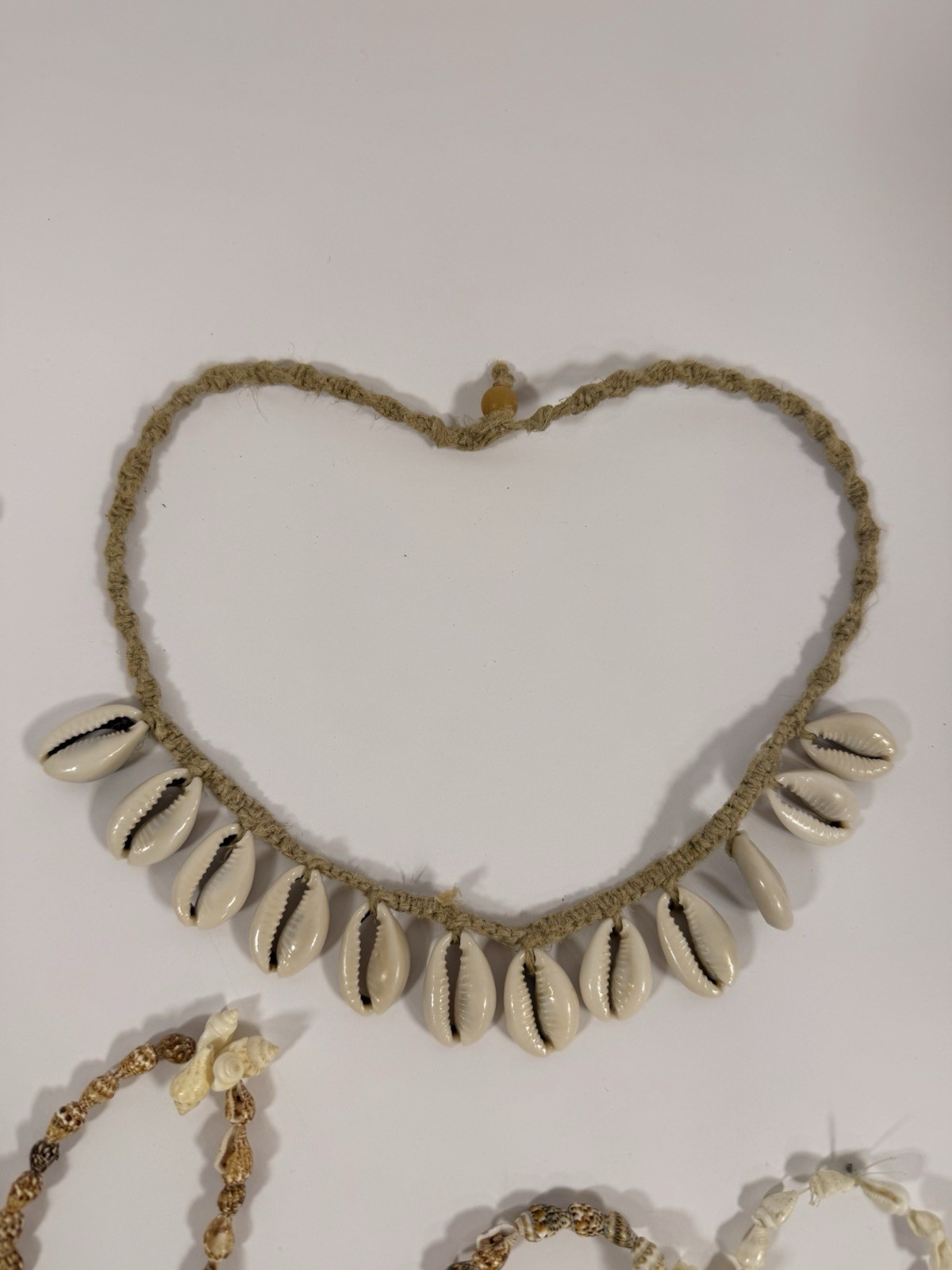 Vintage Shell Necklace Lot Hawaiian Cowrie Surfer Boho Beach Jewelry 16 Pc
