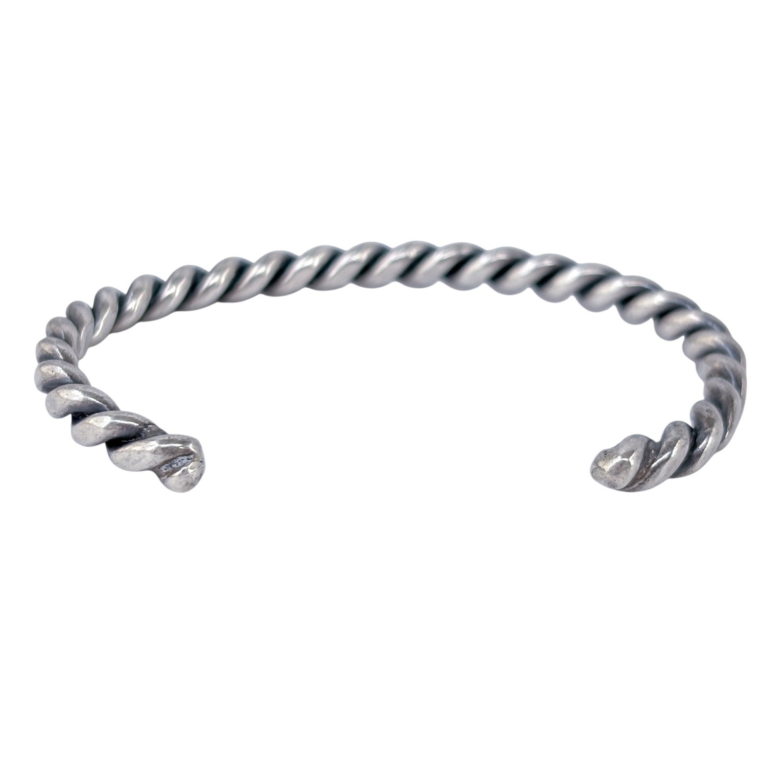 Southwest Twisted Wire Cuff Bracelet | Vintage Sterling Silver 925 | 6.5″