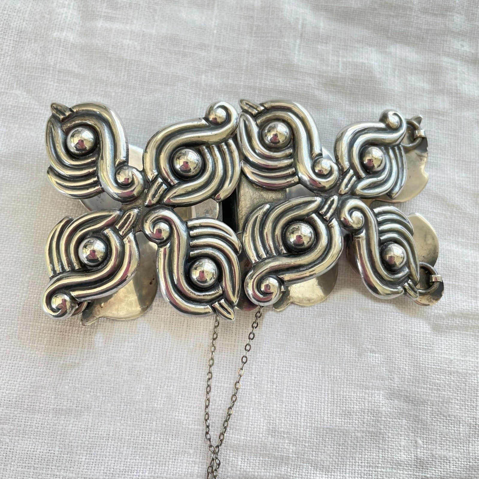 Vintage Los Castillo Necklace/Bracelet Set #122, Taxco Mexico Sterling