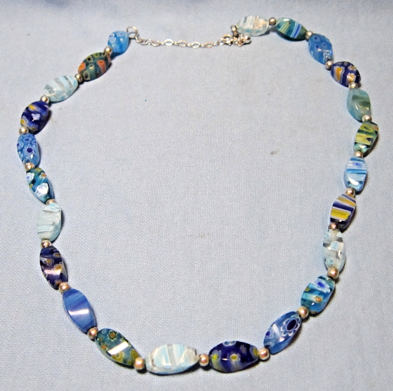 Amazing Millefiori Glass Bead NECKLACE ~ Colorful Vintage Murano Glass