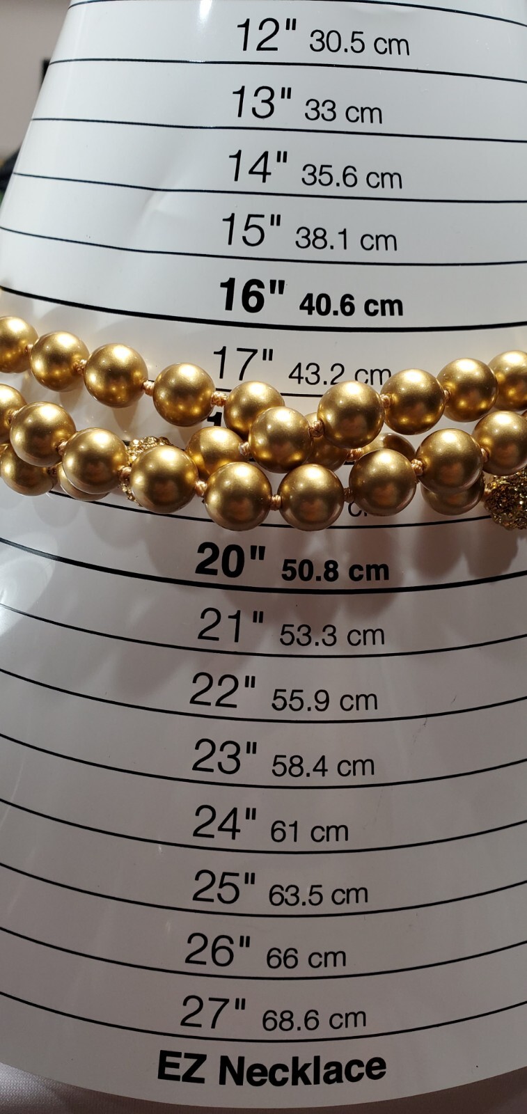 Vintage Gold Yellow Signed Multi Stranded Bead Necklace 18″