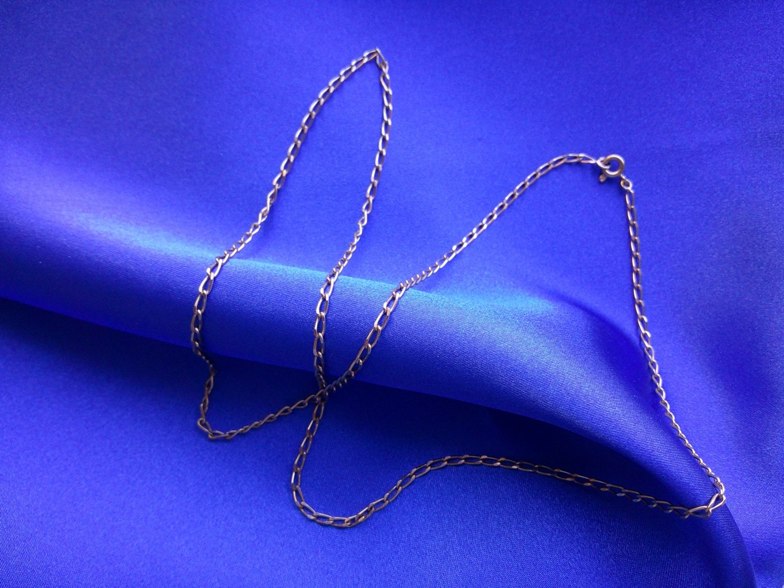 Rare Unique Antique Vintage French 60 cm Long 18K Solid Gold Necklace Chain ⛓️