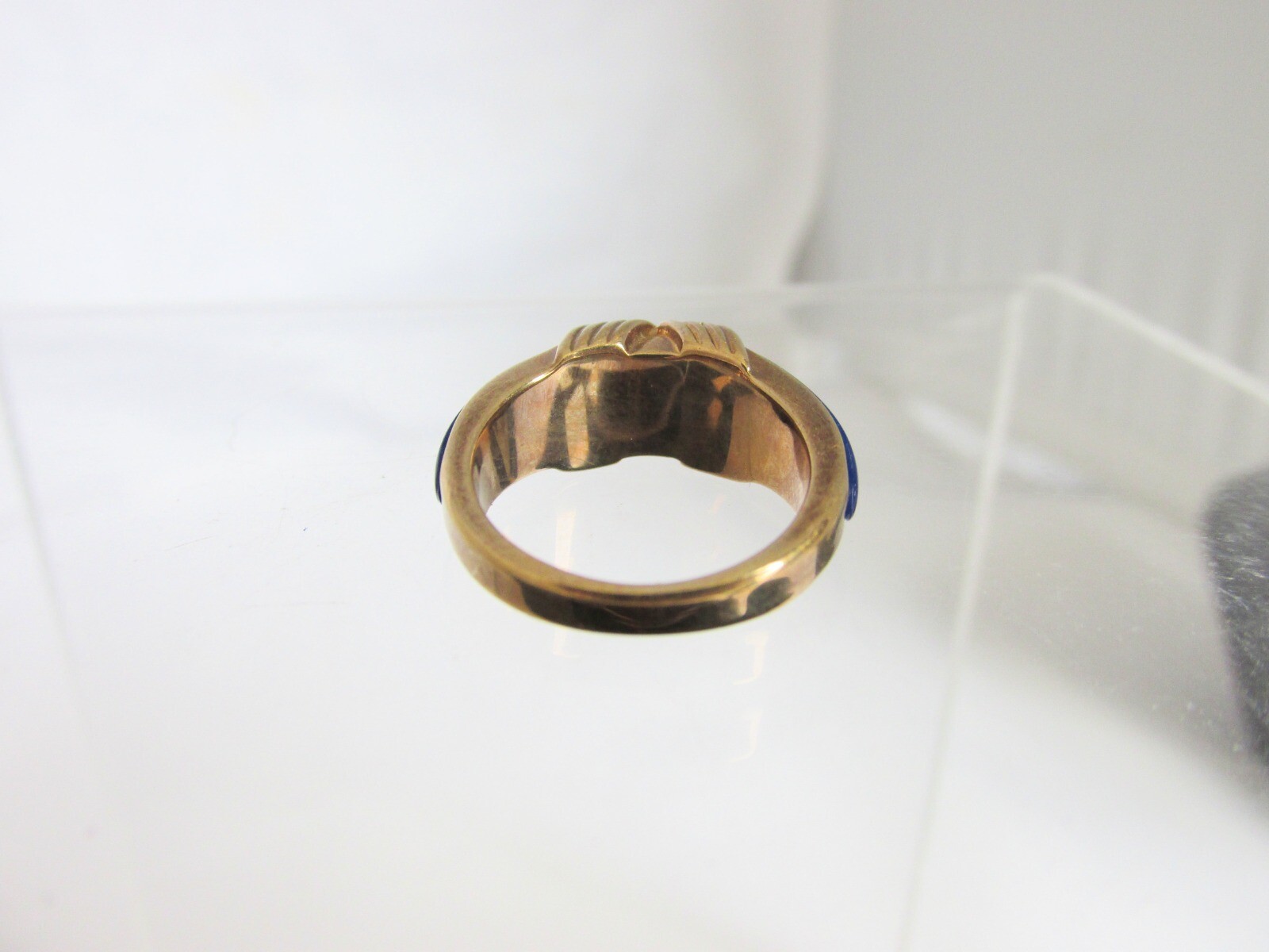 Vintage AVON Faux Lapis Lazuli Inlay Domed Ring SZ 5 (Unsigned)
