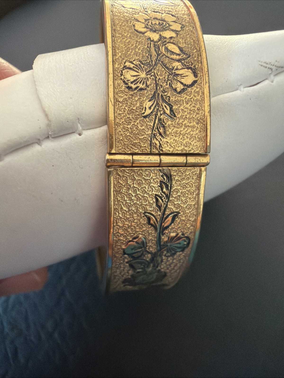 VTG Victorian Bangle Bracelet 1/20 Yellow Gold Filled Size 2”1/4 18.4g