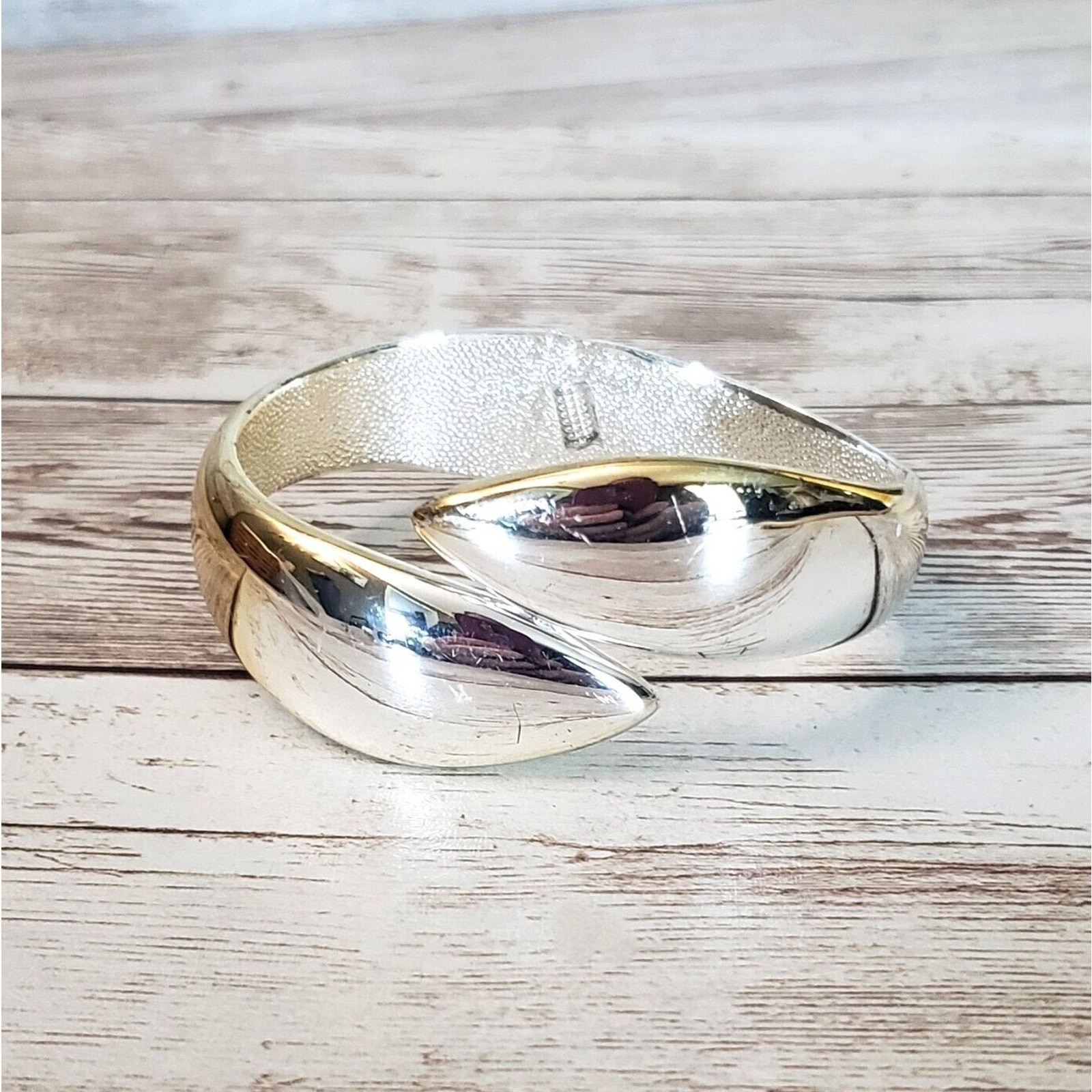 Vintage Hinged Bracelet / Bangle – ** Discolored**