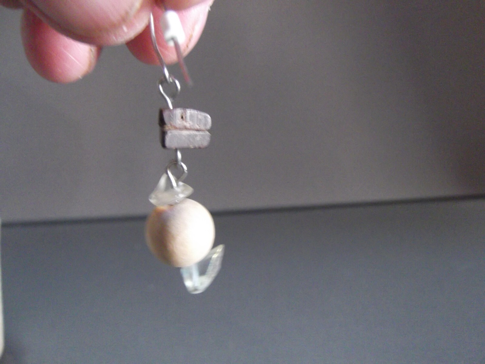 1 Pair Old 2″in Wood Different Shapes Danglers