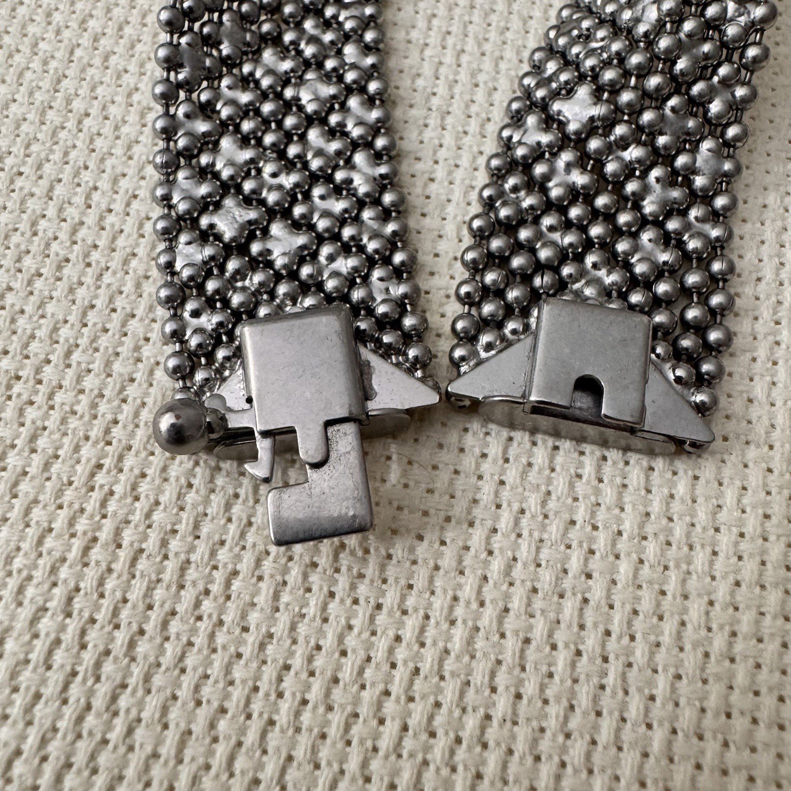 Vintage Liquid Metal Flexible Mesh Bracelet with Box Clasp