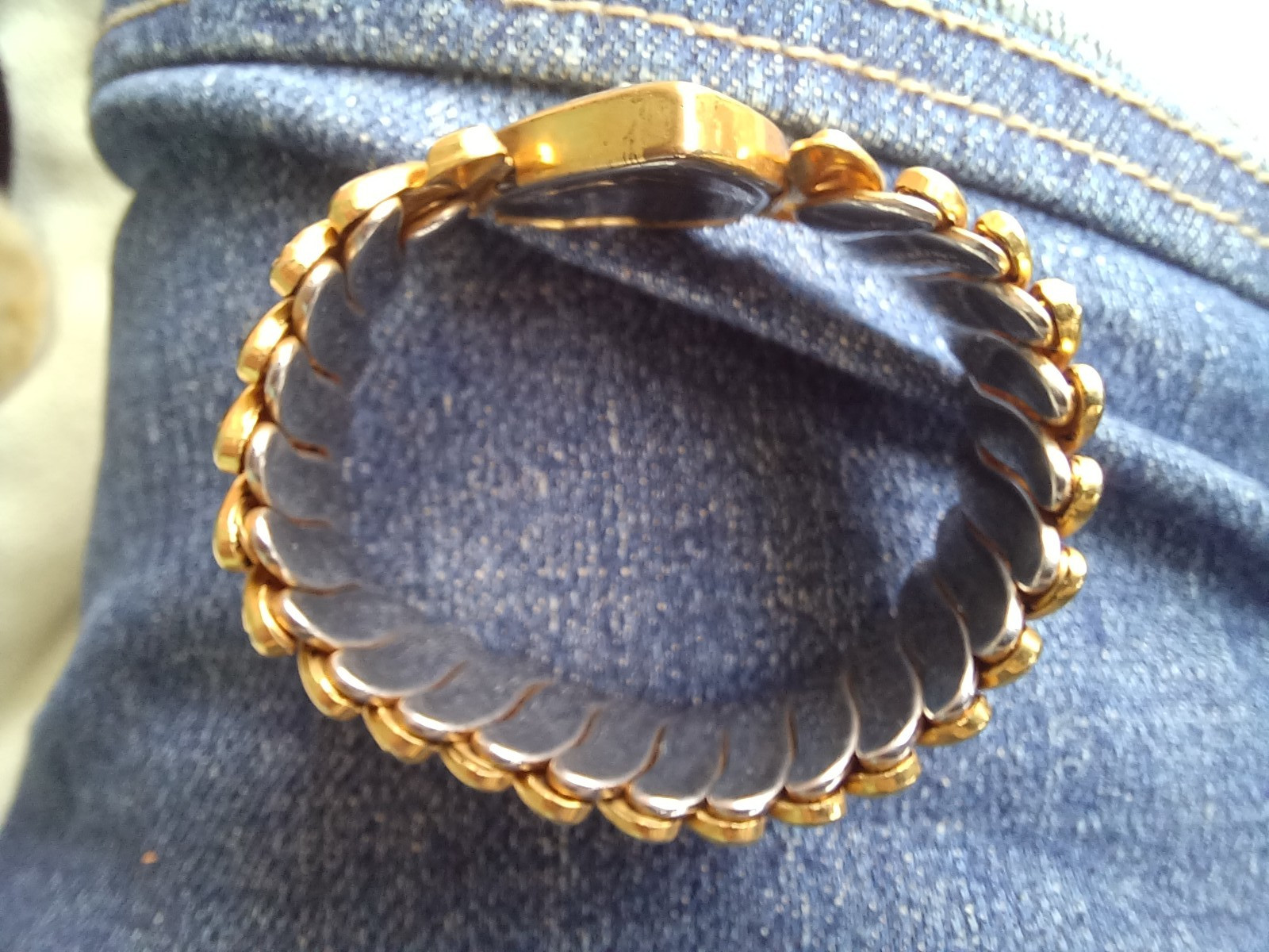 CHILD SIZE VINTAGE SWEETHEART 1/20 12K GOLD FILLED HEART EXPANSION BRACELET