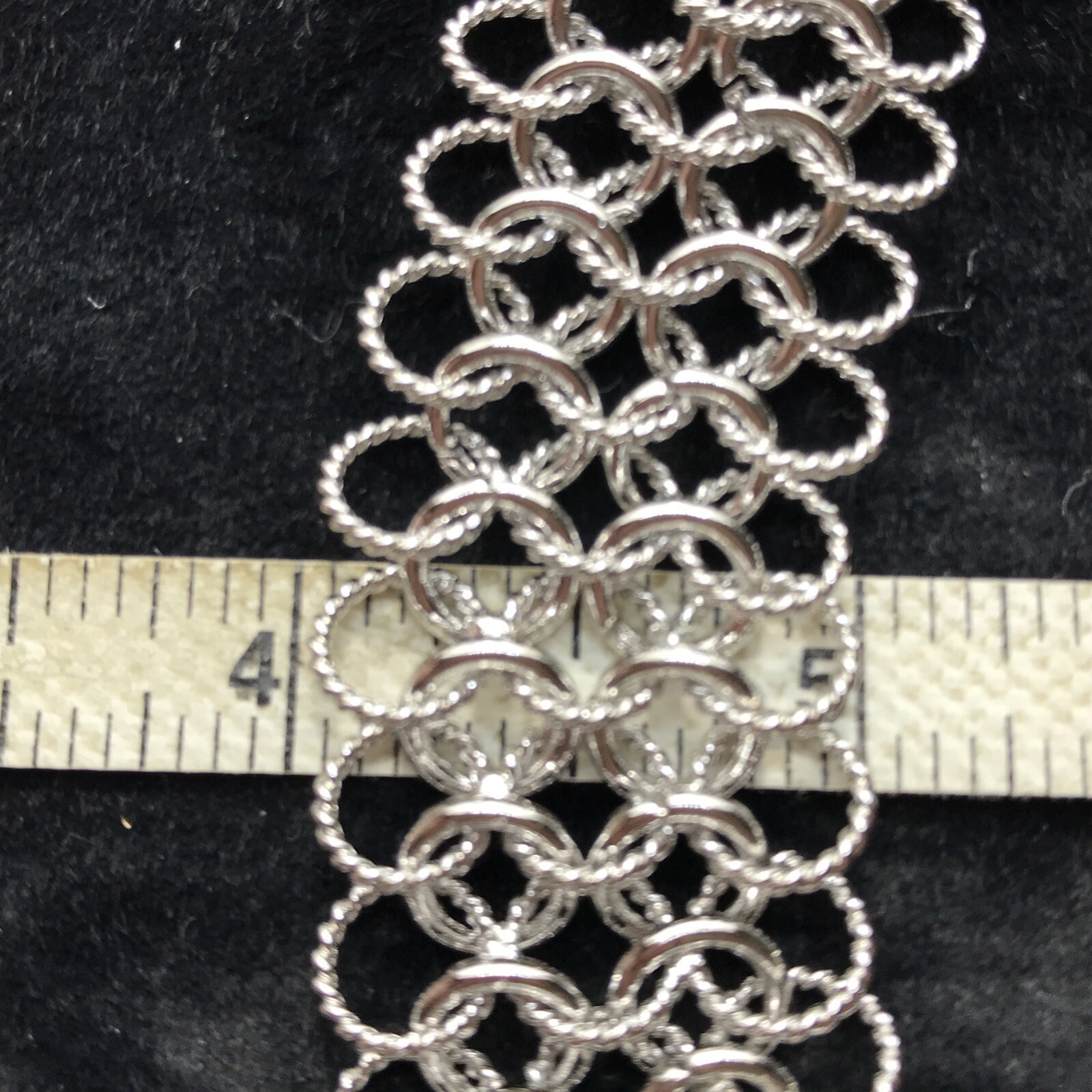 Vintage Silver Choker Chain Lg Citrine Yellow & Clear Cubic Zirconia Necklace