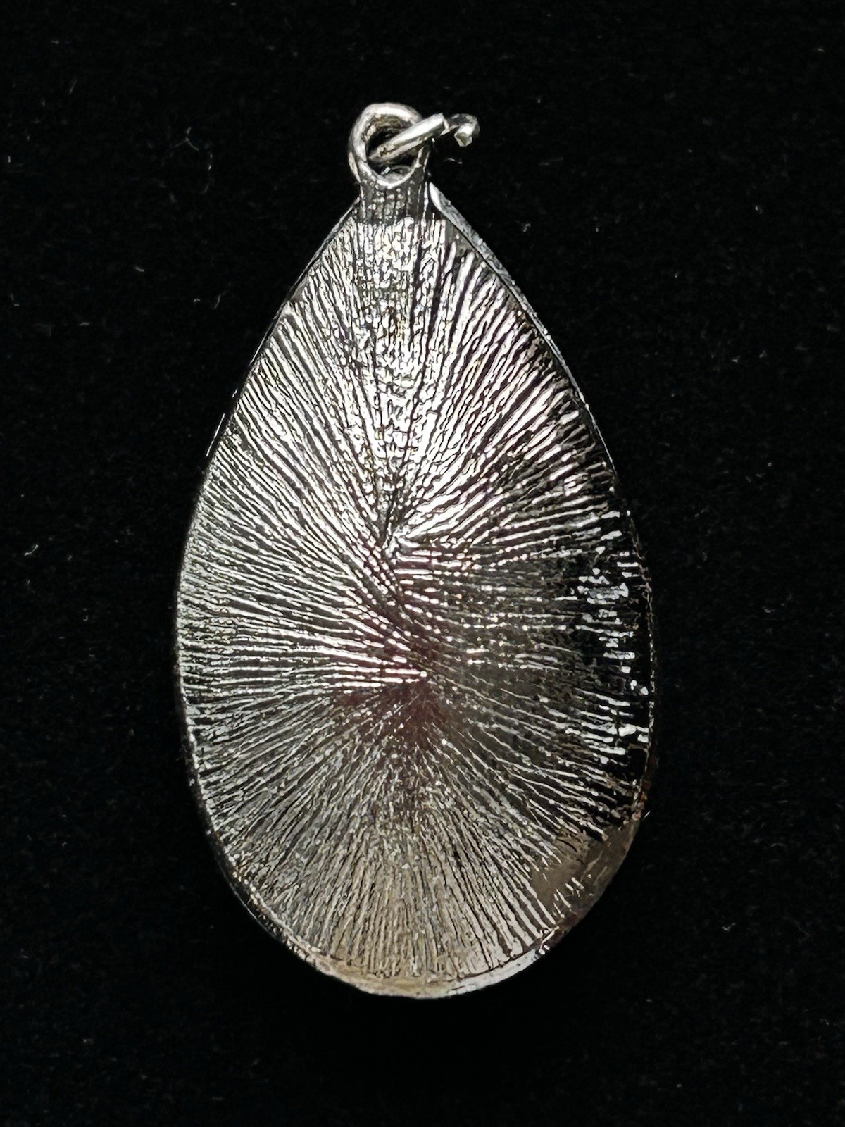 Vintage Vitrail Rainbow Faceted Crystal Teardrop Pendant Silver Tone Bail