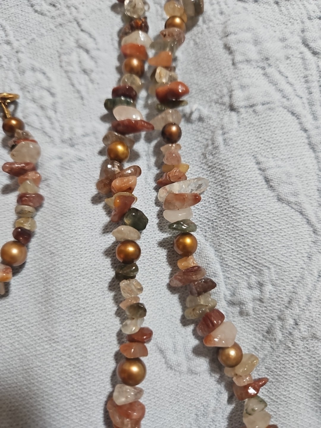 Vintage Multi-Stone Necklace and Bracelet Set 17.5in Necklace And 7in Bracelet