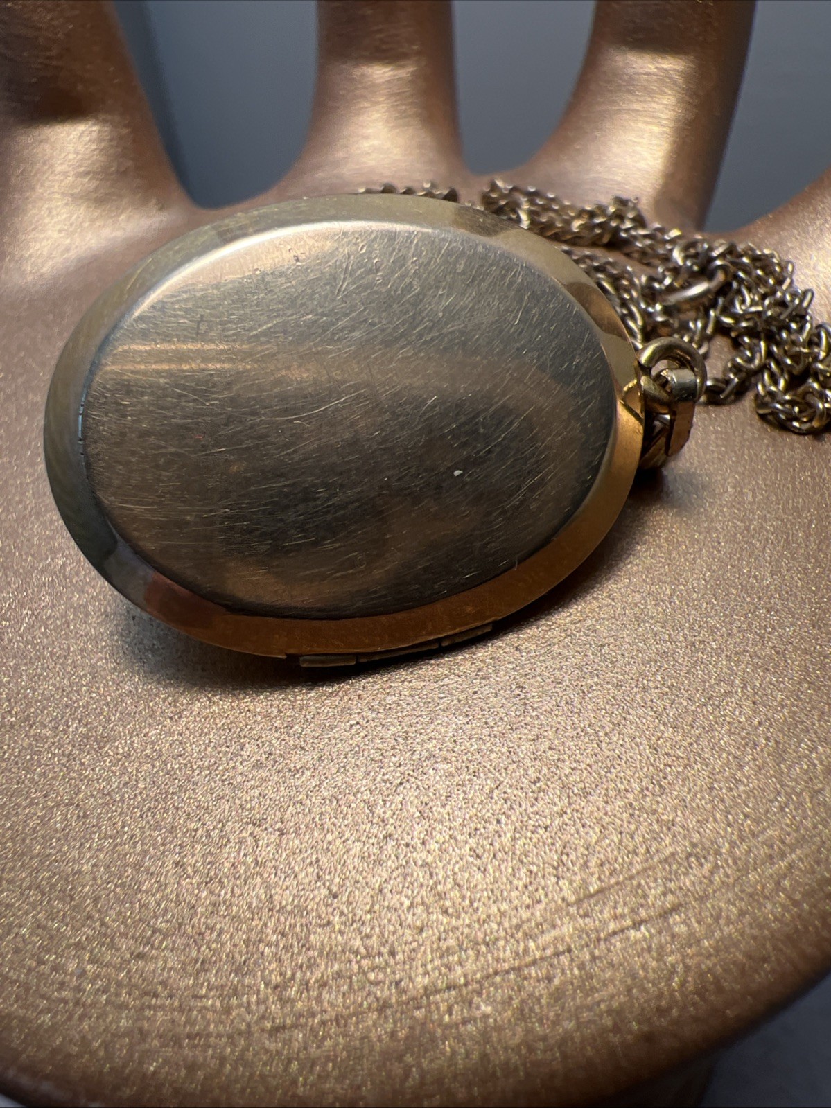 Antique Edwardian Gold Filled Or Gold Plated Fancy Faceted Stone Locket Necklace