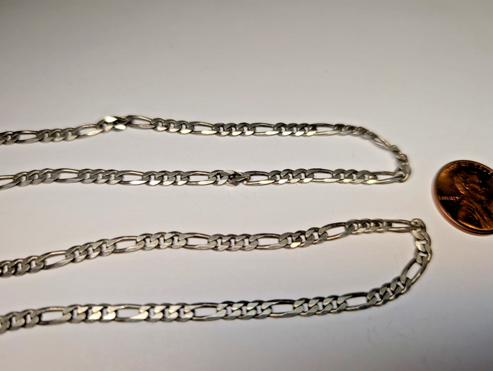 VINTAGE STERLING SILVER NECKLACE HALLMARKED 925 ITALY 19 3/4″ LONG