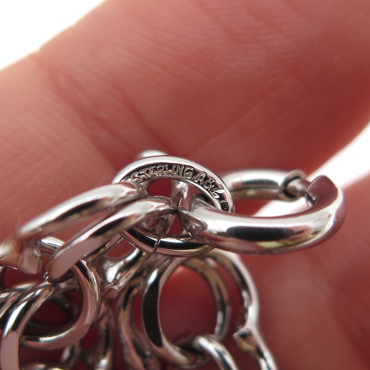 A&Z HAYWARD 925 Sterling Silver Vintage Double Rolo Link Bracelet 7″