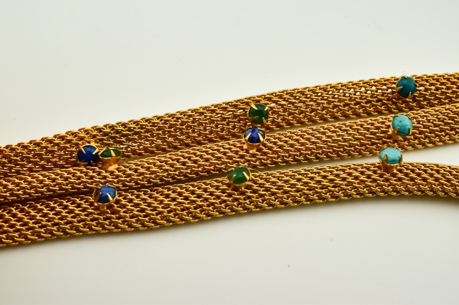 Original by Robert Jeweled Fox Head & Tail Belt Necklace