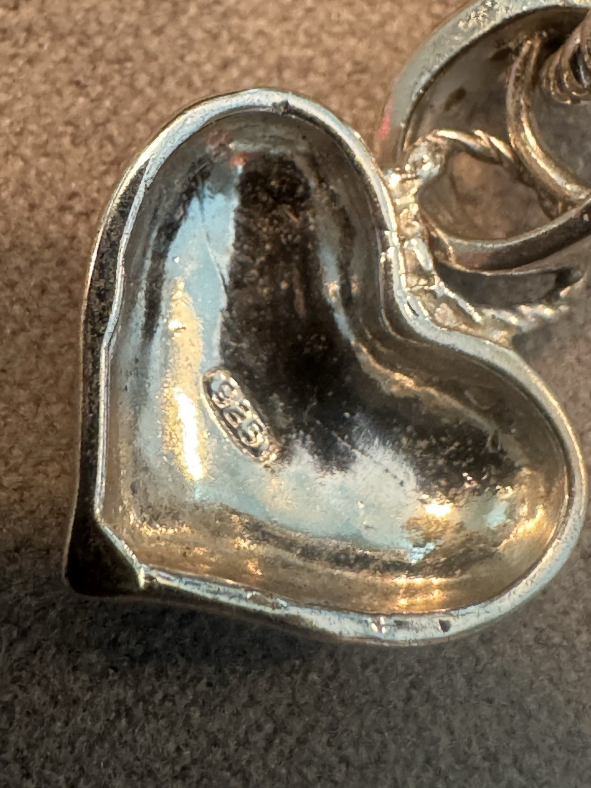 Sterling Silver Diamond Heart Charms & Double Strand Necklace DBJ
