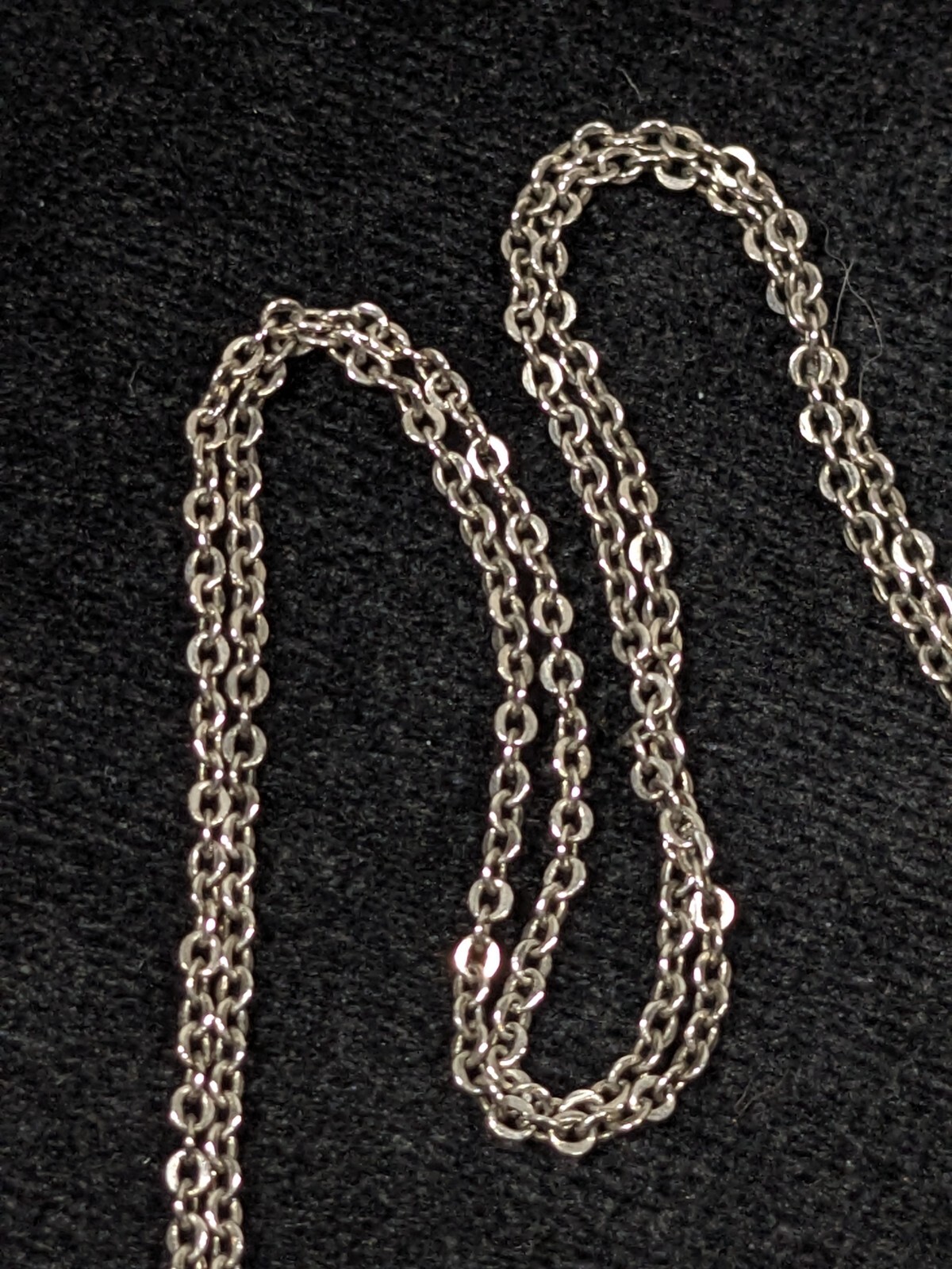 Vintage Silver Tone Open Work Ornate Faux Pearl Pendant Necklace 16 inch