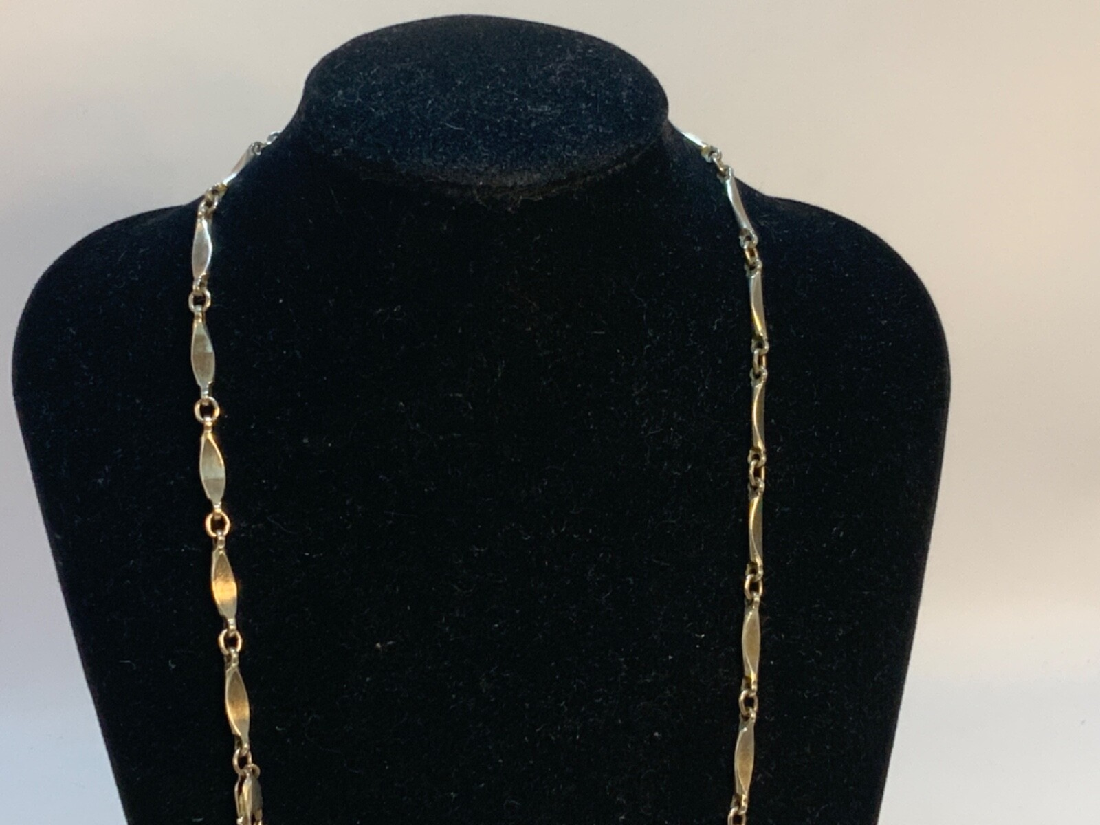 Vintage Sterling Silver Bar Link Chain 18’’ Necklace