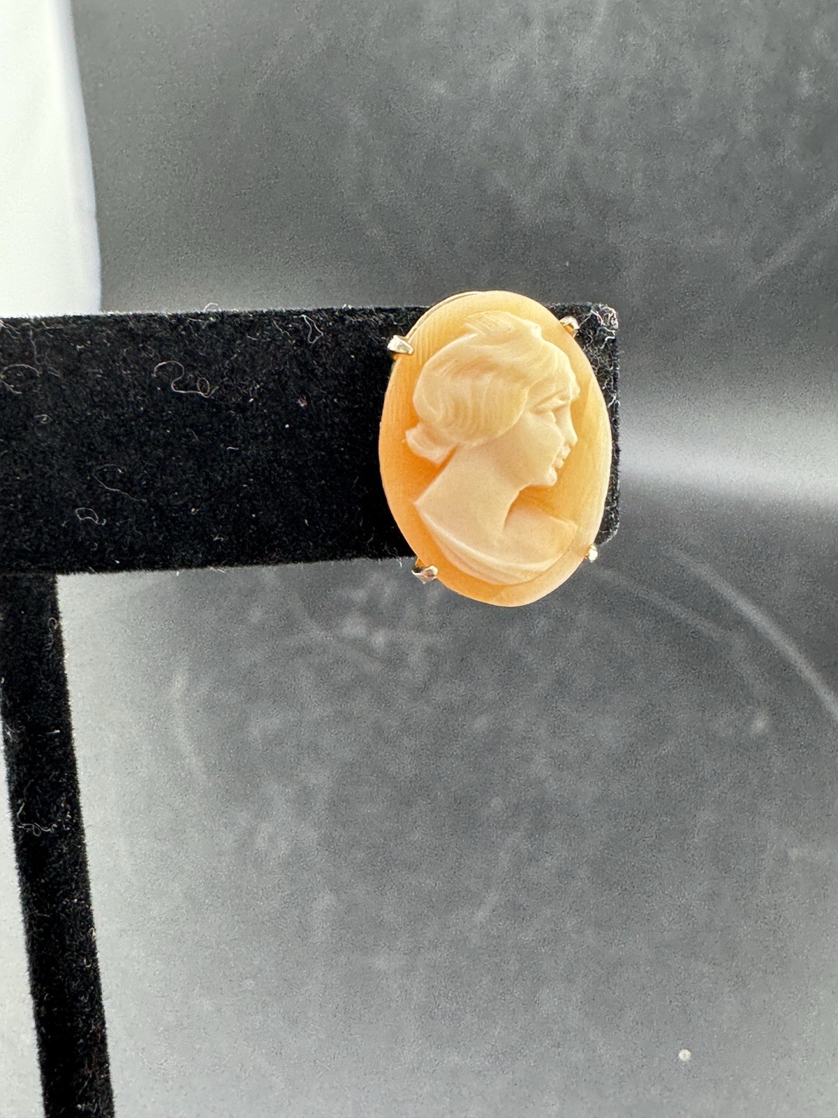 Cameo Brooch & Set Of Screw Back Earrings See Photos Different Cameo Girls