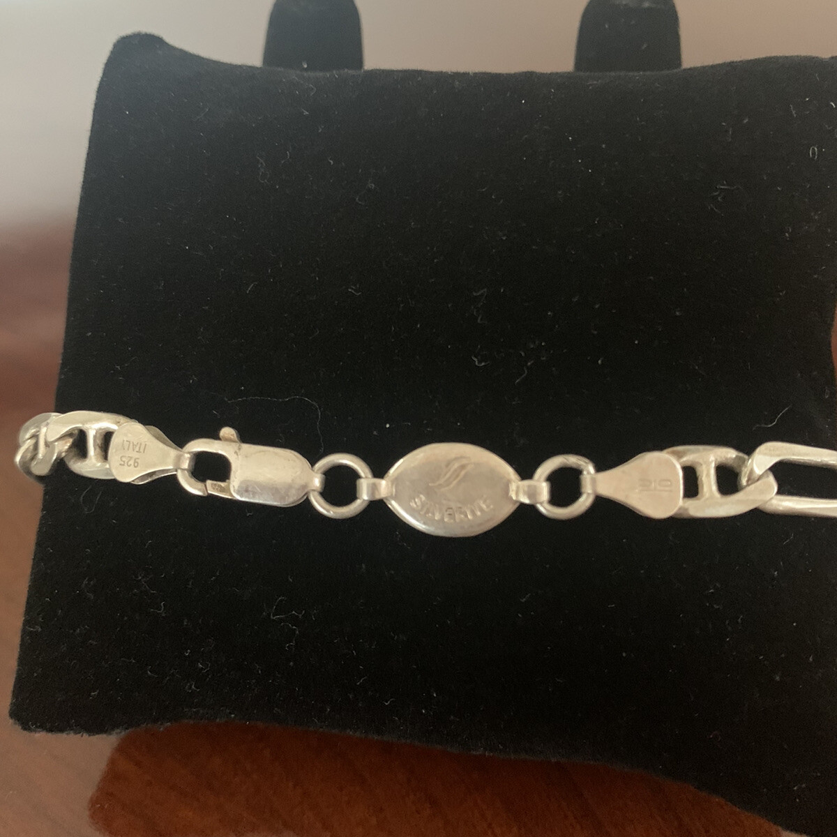 Heavy Link Chain Bracelet Italy 925 Sterling Silver 8”, 12.7g Italy