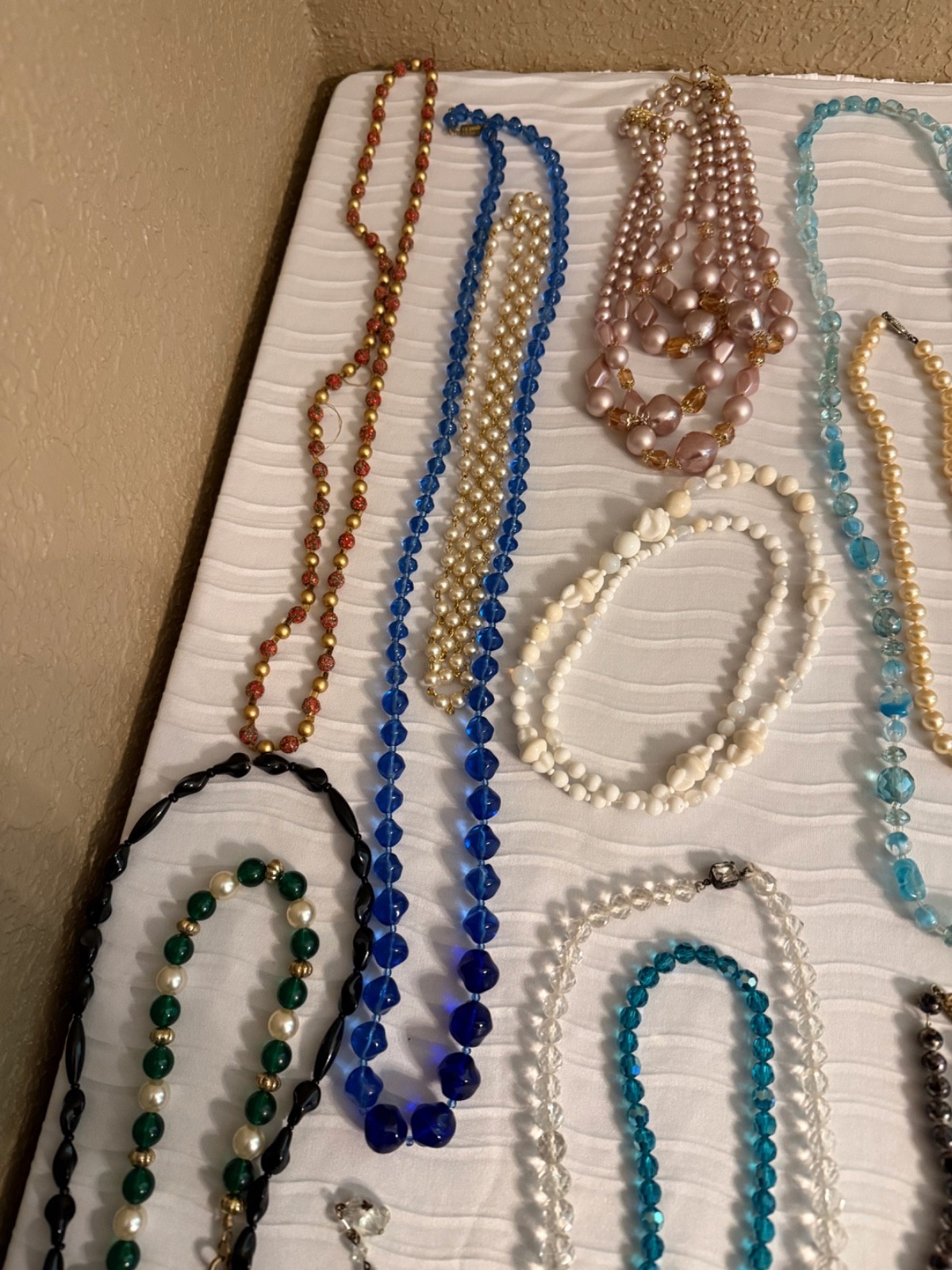 Vintage Jewelry Lot -30 Glass, Crystal, Beaded Strand Necklaces -Ready to Wear