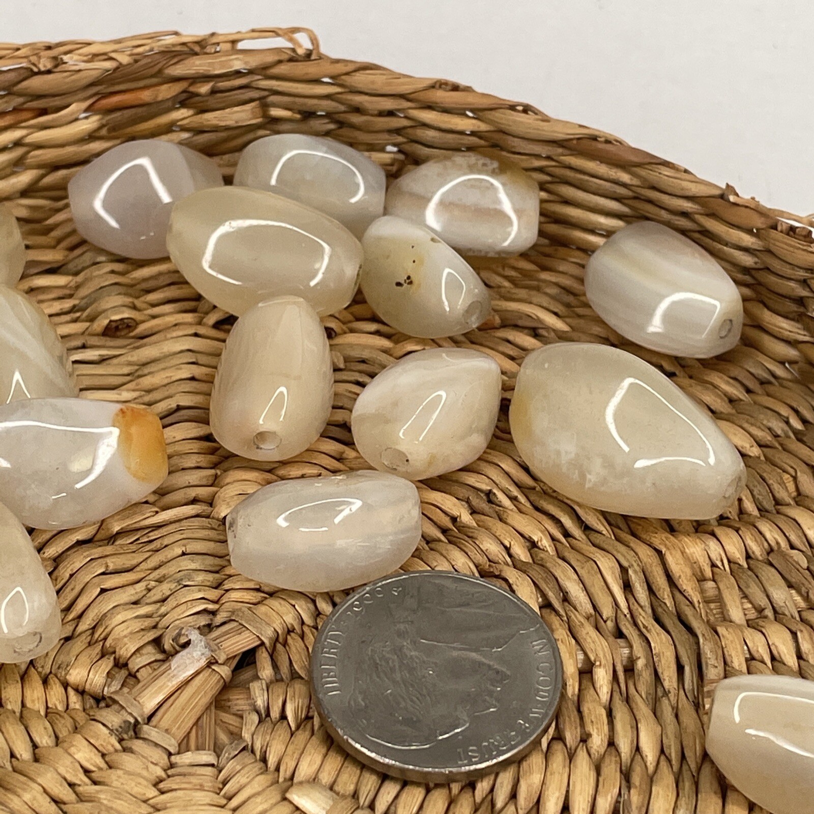 Beads Loose Lot of Natural Stone Polished Faceted 15 Count Quartz