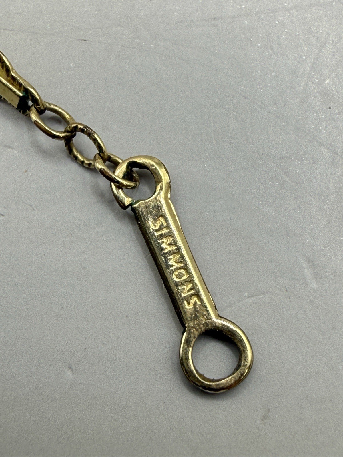 Antique Simmons Gold Filled Pearl Festoon Necklace Edwardian Lavaliere Signed