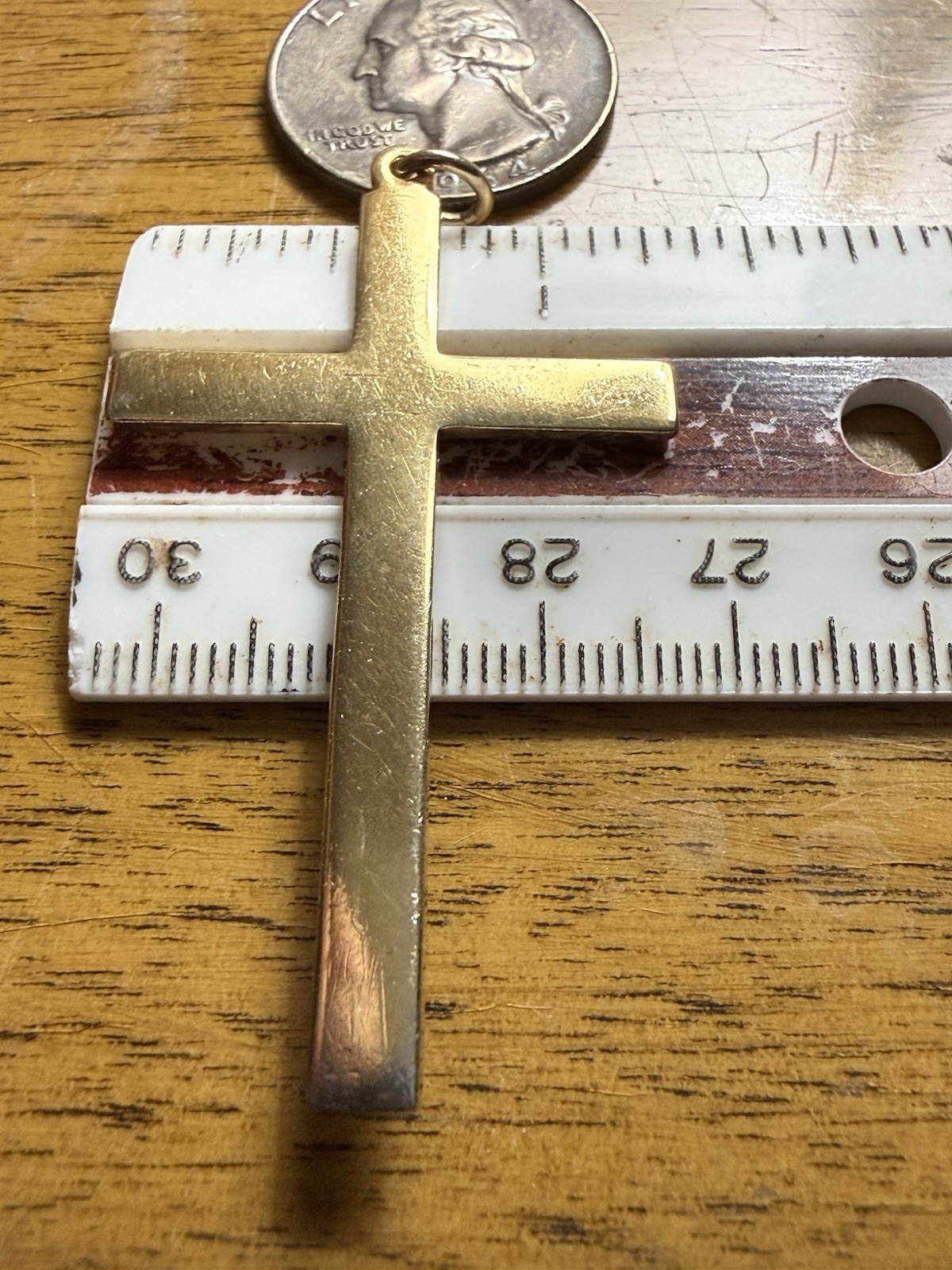 Vintage Large 1/20 12k Gold Filled Cross Pendant 2” X 1 1/4”