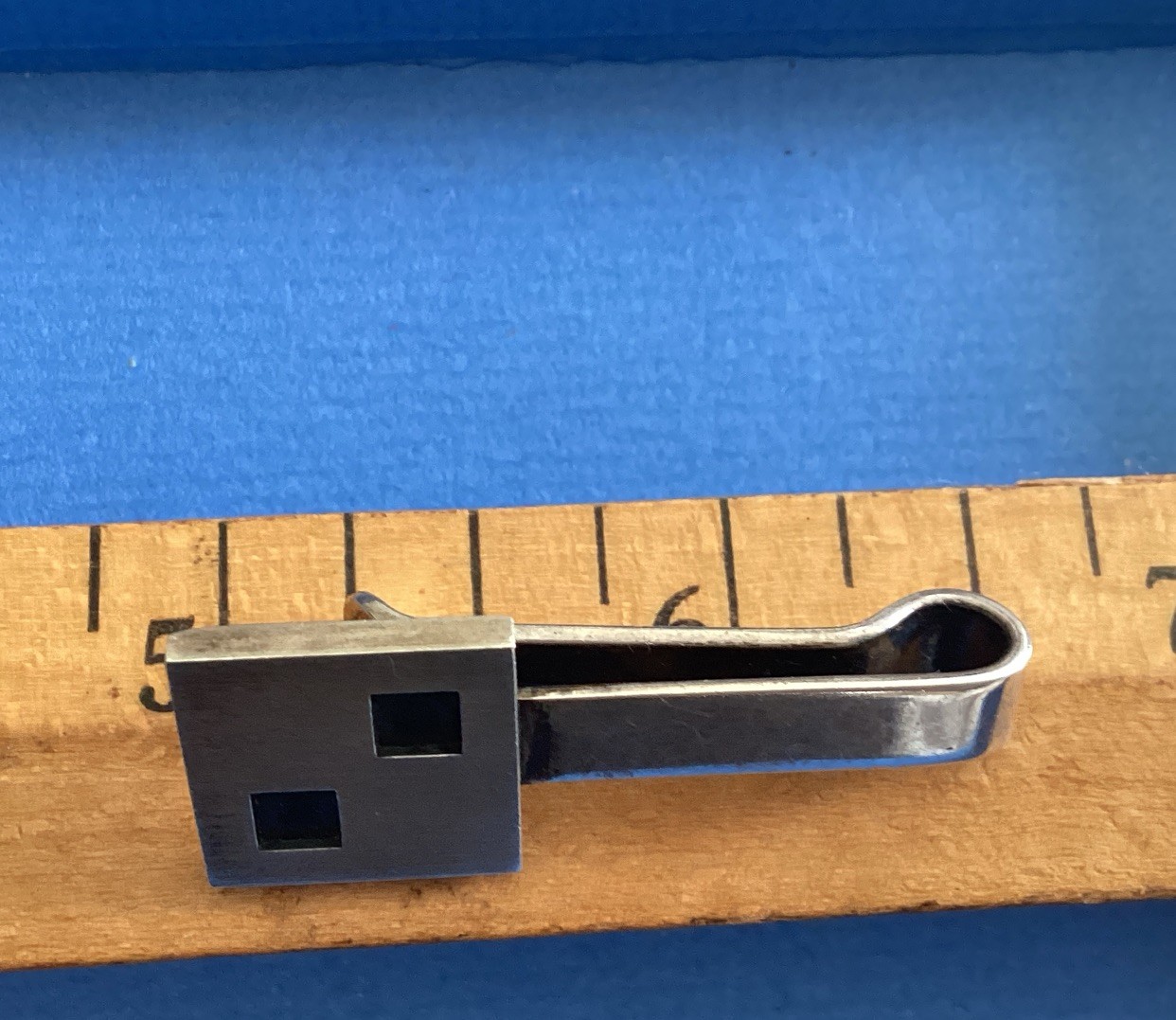 NIELS ERIK( N.E. FROM ) Sterling Silver Tie Pin / Money Clip 925S DENMARK Cubes