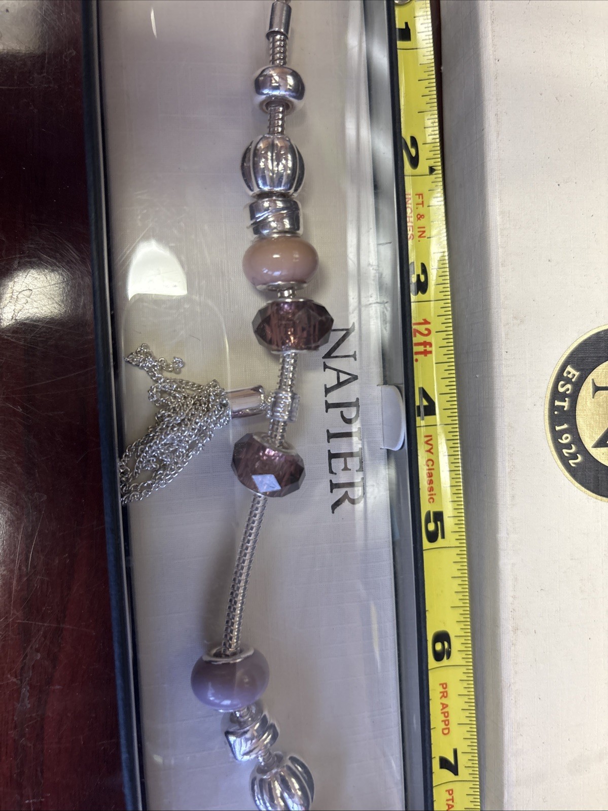 Napier Rose And Silver Tone Bracelet