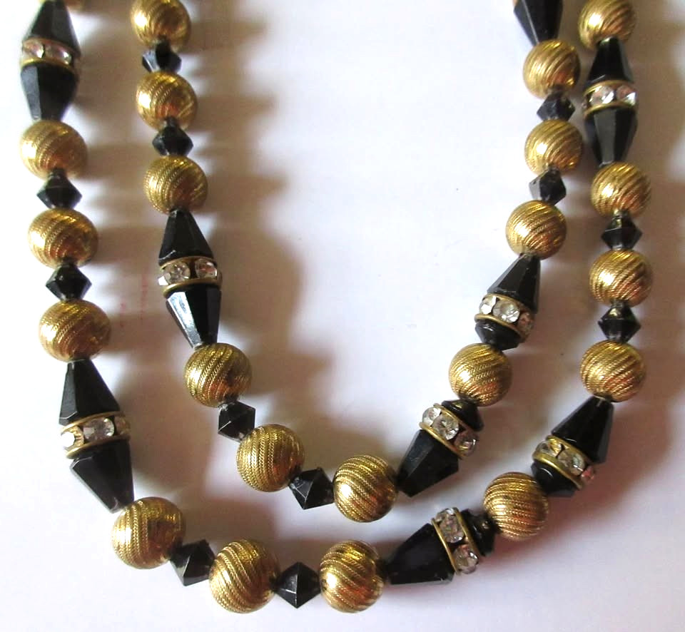 3 Vintage Glass Beaded Necklaces