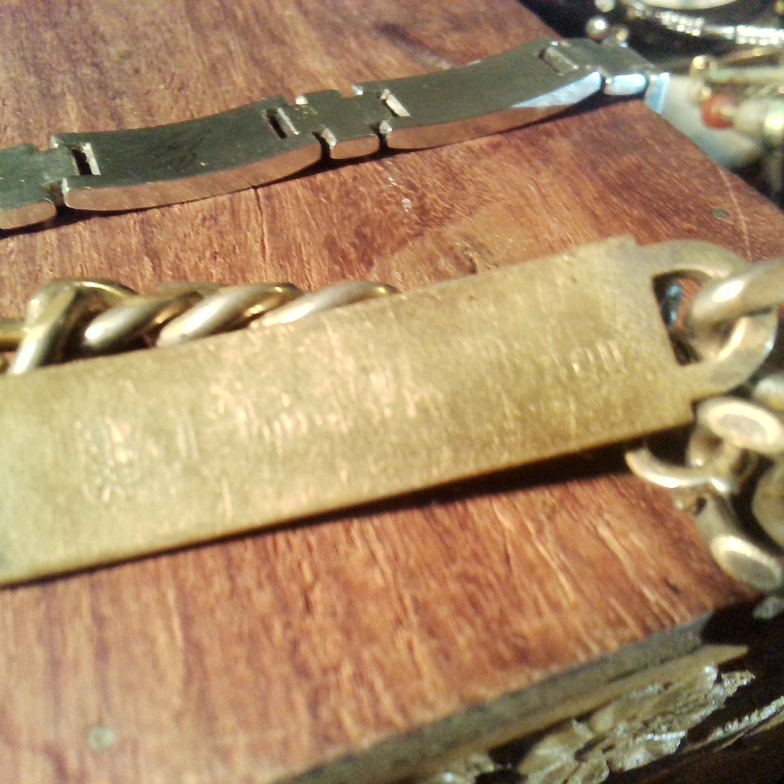 Estate Jewelry Reseller Lot Speidel USA ID Bracelet Copper Turquoise Bangle